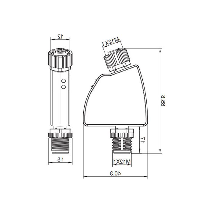 IO-Link Hub、1 AI, PT100 thermocouple analog adapter、0AC041